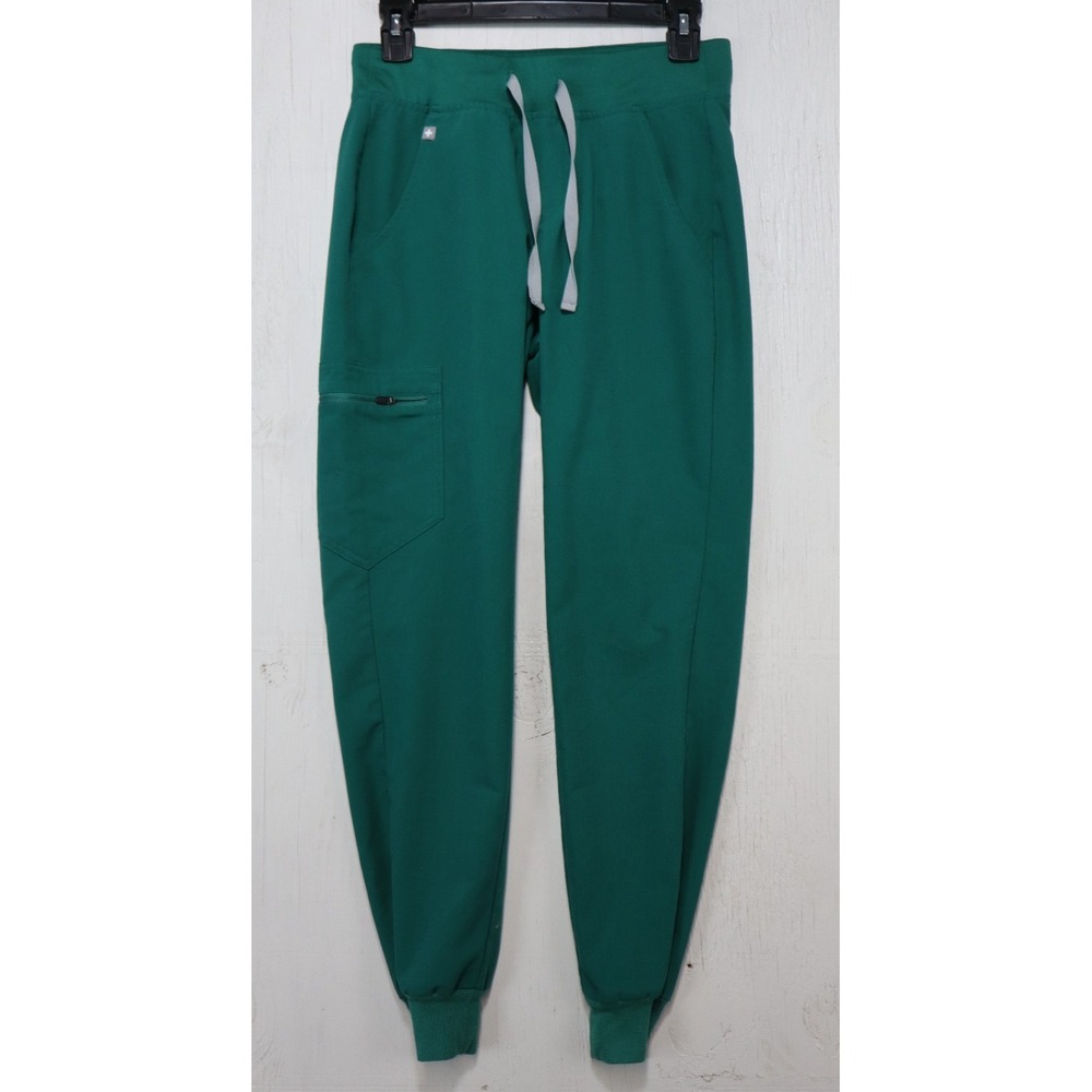 FIGS Womens Zamora Jogger Drawstring Scrub Pants Green Size XS W18SW2005